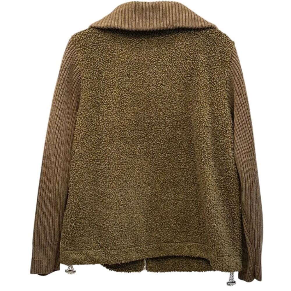 Varley Ardley Zip Through Mixed Media Green Jacket L - Picture 6 of 6